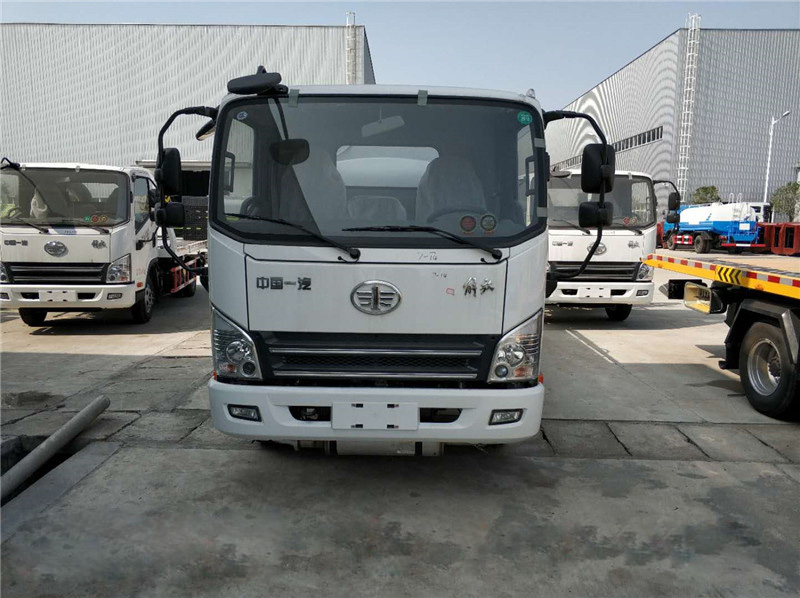  解放虎VN蓝牌一拖二清障救援车 平板拖车