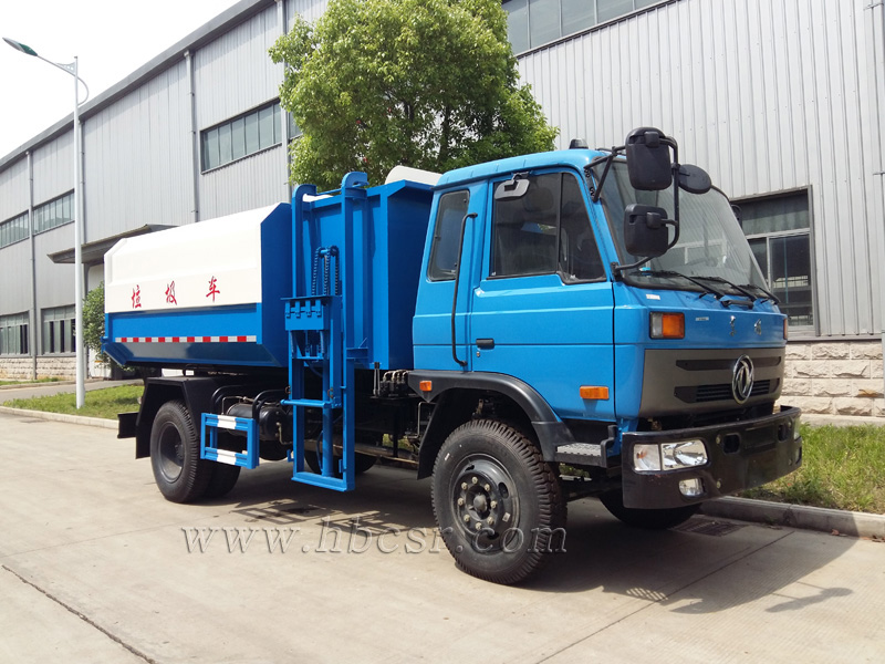 东风145 12方挂桶式垃圾车